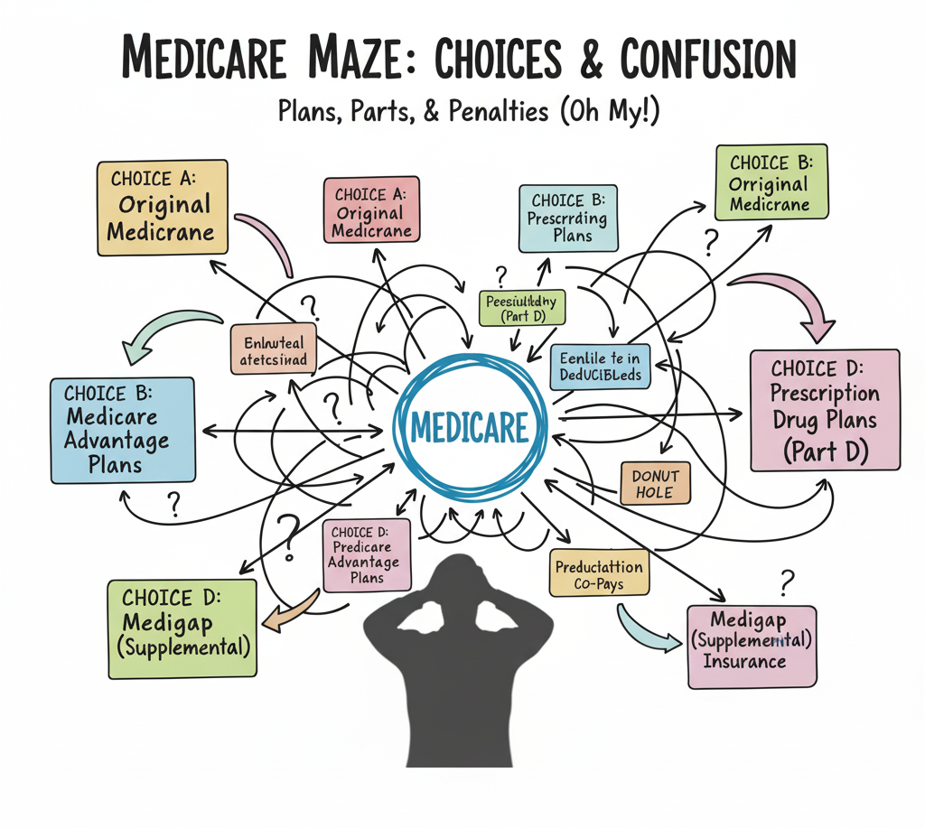 The Medicare Maze of Choices and Confusion